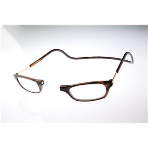Clic readers(クリックリーダー)【老眼鏡】 ブラウン 度数+3.00
