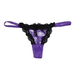 セクシーランジェリー 2011新作 【美品】TバックショーツMLS】 紫（L）
