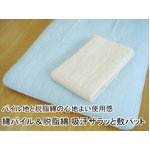 綿パイル＆脱脂綿　吸汗サラッと敷パット　セミダブルサックス 綿100%