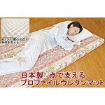 日本製　点で支えるプロファイルウレタンマット シングルピンク 綿100%