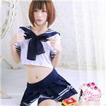 清純派セーラー服コスチュームセット/コスプレ/f125