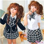 黒ブレザーのキュート女子高生制服コスプレ／z898