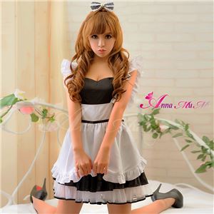 【メイド】z1432／コスチューム／コスプレ衣装／制服／メイド服／ワンピ／エプロン／アキバ／ゴスロリ