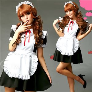 コスプレ コスチューム メイド服 メイド衣装 メイドコスチューム z680 黒