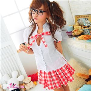 コスプレ コスチューム セーラー服 制服 女子高生 学生服 ミニスカ z980 赤 白 衣装 コスチュ