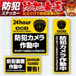 【防犯ステッカー】【防犯シール】セキュリティーステッカー「防犯カメラ作動中」（オンサプライ／OS-184）ダミーカメラ併用で効果UP！【2セット】