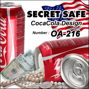 【隠し金庫】 飲料缶型 セーフティボックス 『SECRET SAFE シークレットセーフ』(OA-216) CocaCola アメリカン雑貨 米国直輸入 貴重品の保管 収納 タンス貯金 へそくり 防犯 スパイグッズ