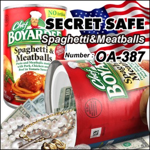 【隠し金庫】 食品缶型 セーフティボックス 『SECRET SAFE シークレットセーフ』(OA-387) Boyardee Spaghetti & Meatballs アメリカン雑貨 米国直輸入 貴重品の保管 収納 タンス貯金 へそくり 防犯 スパイグッズ