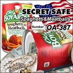 【隠し金庫】 食品缶型 セーフティボックス 『SECRET SAFE シークレットセーフ』(OA-387) Boyardee Spaghetti & Meatballs アメリカン雑貨 米国直輸入 貴重品の保管 収納 タンス貯金 へそくり 防犯 スパイグッズ