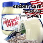 【隠し金庫】 食品ボトル型 セーフティボックス 『SECRET SAFE シークレットセーフ』(OA-401) Miracle Whip Dressing Original アメリカン雑貨 米国直輸入 貴重品の保管 収納 タンス貯金 へそくり 防犯 スパイグッズ