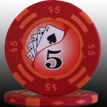 フォースポット チップ [ ５＄ ] ＜25枚セット＞ - カジノチップ・ポーカーチップ