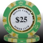 MONTECARLO モンテカルロ・ポーカーチップ＜２５＞緑 ２５枚セット