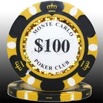 MONTECARLO モンテカルロ・ポーカーチップ＜100＞黒 ２５枚セット
