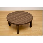 NEW ファッションこたつテーブル 【円形/直径80cm】 木製 本体 ウォールナット
