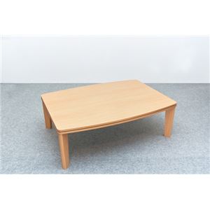 カジュアルこたつテーブル 【R天板 /幅105cm】 木製 本体 テーパー加工脚/木目調 ナチュラル