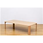 伸長式折りたたみローテーブル/継脚フォールディングテーブル 【120cm×60cm】 ビーチ