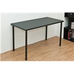 フリーテーブル(作業台/PCデスク/書斎テーブル) 【120cm×60cm】 天板厚3cm ブラック(黒)
