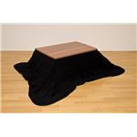リバーシブルこたつ薄掛け布団 【長方形/幅170cm×奥行200cm】 マイクロファイバー/フリース生地 ブラック(黒)＆グレー(灰)