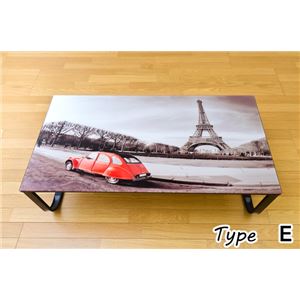 HPF-08E （2.2）PHOTO ART ガラスセンターテーブル Type E