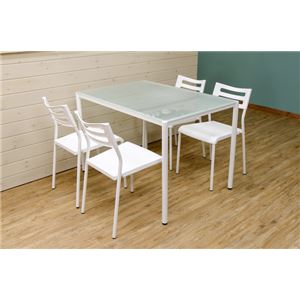 【離島発送不可】TK-01WH（5）NORN ダイニングテーブル 5点セット WH