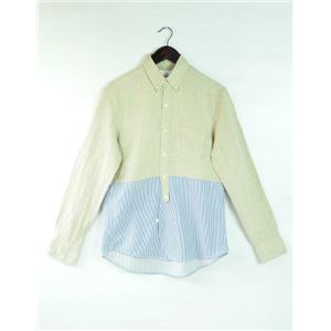 ALEXANDER YAMAGUCHI リネン×コットンプルオーバー風ボタンダウンシャツ ベージュ メンズ BD-14L/S(OAST/S)
