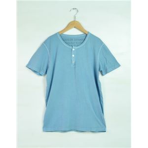 ALEXANDER YAMAGUCHI コットンヘンリーTシャツ　ブルー　メンズ  HLS-03(MAR/S) 