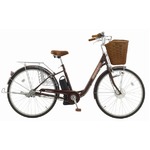 SUISUI 26インチ電動アシスト軽快車 ブラウン KH-DCY01-3 BR