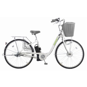 SUISUI 26インチ電動アシスト軽快車 ホワイト KH-DCY01-3 WH