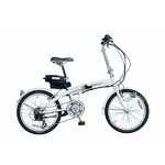 SUISUI 20インチ電動アシスト折畳自転車 ホワイト KH-DCY03 WH