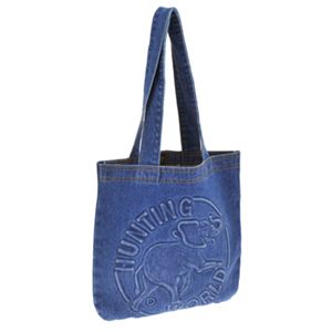 HUNTING WORLD（ハンティングワールド） レディース 手提げバッグ DT M 131 DENIMTOTE BLU