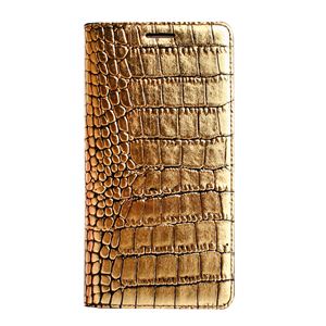 【Galaxy S6 edge ケース】GAZE Gold Croco Diary（ゲイズ ゴールドクロコダイアリー） GZ6115GS6E ゴールド