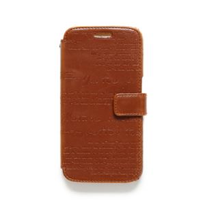 【Galaxy S6 ケース】Zenus Lettering Diary（ゼヌス レタリングダイアリー） Z5975GS6 ブラウン