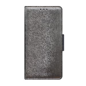 多機種対応スマートフォンマルチケース HANSMARE CALF Diary（ハンスマレ カーフダイアリー）（Metal Black）