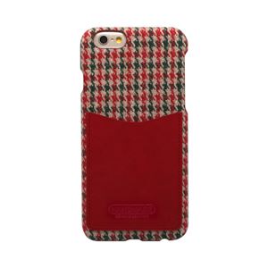 iPhone6s/6 ケース HANSMARE Leather Pocket Bar（ハンスマレ レザーポケットバー）アイフォン カバー（Bar houndstooth red）
