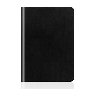 【iPad mini 3 / iPad mini 2 / iPad mini】SLG Design D5 Calf Skin Leather Diary（カーフスキンレザーダイアリー）フィルム1枚入り スタンド機能付 自動オン/オフ機能付 カードポケット（Skin black）