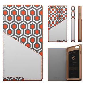 iPhone6s/6 ケース SLG Design D0 Combi Calf Skin Artificial Leather Diary（エスエルジ―デザイン D0 コンビ カーフスキンアーティフィシャルレザーダイアリー）アイフォン（ orange）