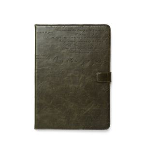【iPad Air】ZENUS Masstige Lettering Diary（マステージ レタリングダイアリー）スタンド機能付 合成皮革 ハイブリッド（deepkhaki）