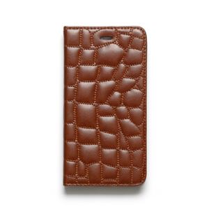 iPhone6s/6 ケース ZENUS Croco Quilting Diary（ゼヌス クロコキルティングダイアリー）アイフォン（Brown）