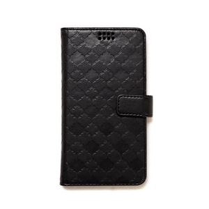 多機種対応スマートフォンマルチケース ZENUS Emboss Diary（ゼヌス エンボスダイアリー）5インチスマートフォン（Black）