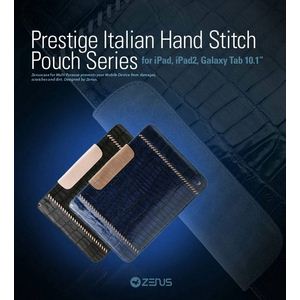 Z400GT2GALAXY Tab 10.1 LTE SC-01DPrestige Italian Hand Stitch PouchVRC^Av-Royal Navy 摜1