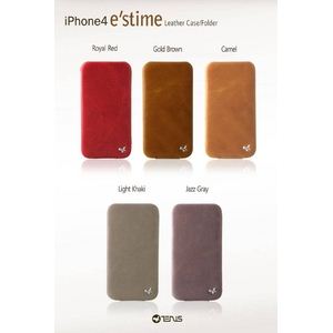 Z281i4★iPhone4S / iPhone4 対応ケース E`stime Folder 本革 Gold Brown画像その1更新中