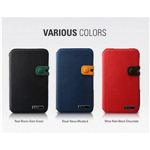 Z992GNT★GALAXY Note SC-05Dケース★Navy Masstige color Edge Diary ●スタンド付き　手帳タイプ 