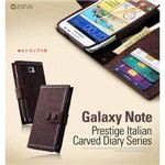 Z998GNT★イタリアン本革★GALAXY Note SC-05Dケース★ Galaxy Note Prestige Italian Carved Diary　手帳タイプ 