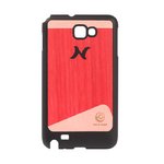 【I1243GNT】天然木で作られたGalaxy Note1（ギャラクシーノート1）ケース wood-fit Harmony Poroporo Red