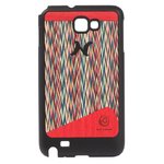 【I1245GNT】天然木で作られたGalaxy Note1（ギャラクシーノート1）ケース wood-fit Harmony Silvia's Check