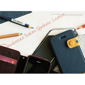 iPhone5iPhone5 Masstige Color Edge Diary [mold type] Z1402i5 Real Black摜3XV