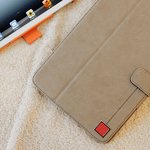 【iPad Mini ケース】★iPad Mini★iPad mini ケース オレンジ【スタンド、カードケース、ポケット付き!!】 機能性充実! Color Point 自動on/off 