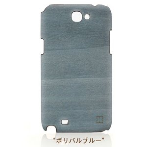 【man&wood】(Galaxy note2ケース)「天然木!」Galaxy Note2 Real wood case Vivid Bolivar blue[ボリバルブルー] I1840GNT2 