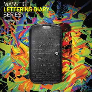 docomo【GALAXY S4 SC-04E】Zenus Masstige Lettering Diary（マステージレタリングダイアリー） レザーケース☆チャコールグレー