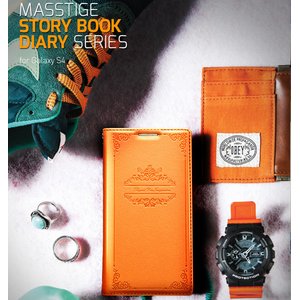 docomo【GALAXY S4 SC-04E】Zenus Masstige Story Book Diary（マステージ ストーリーブック） ☆自動オン/オフ機能付き/オレンジ